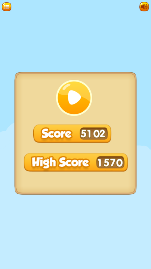 Bunny Jump Carrots Game High Score Screenshot.
