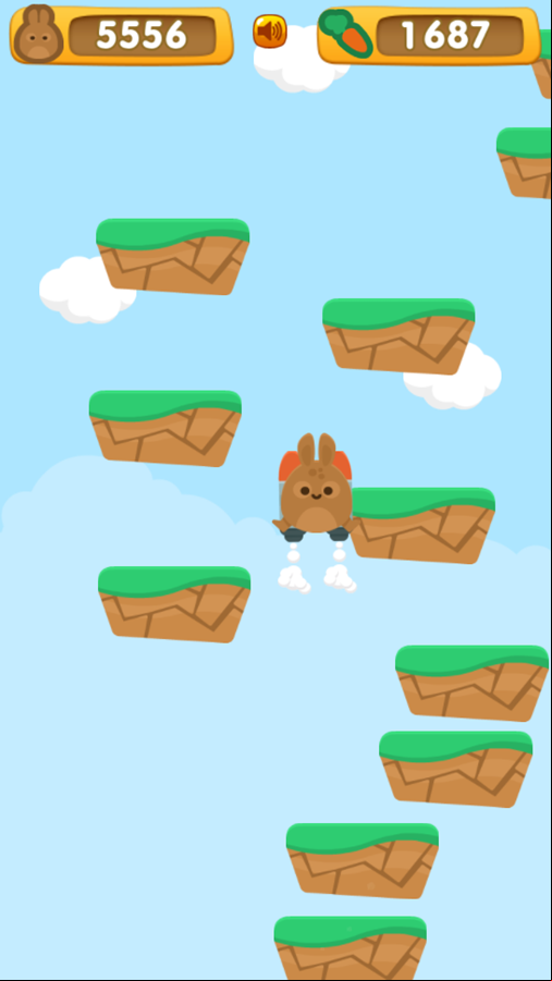 Bunny Jump Carrots Game Jetpack Screenshot.