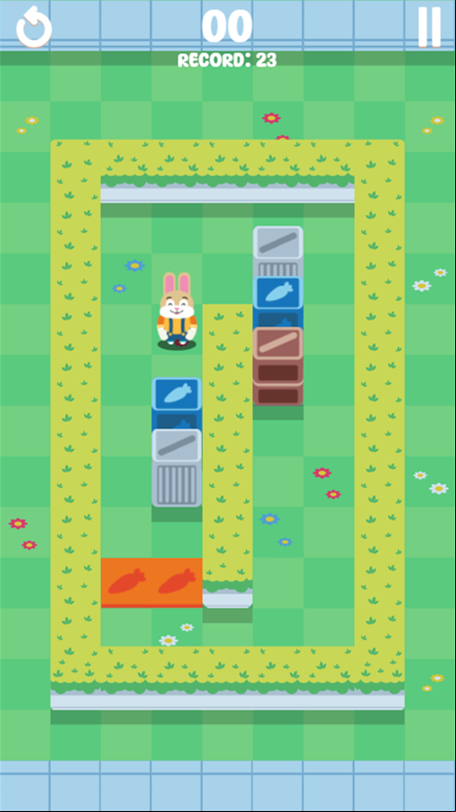 Bunny Push Game Final Level Screenshot.