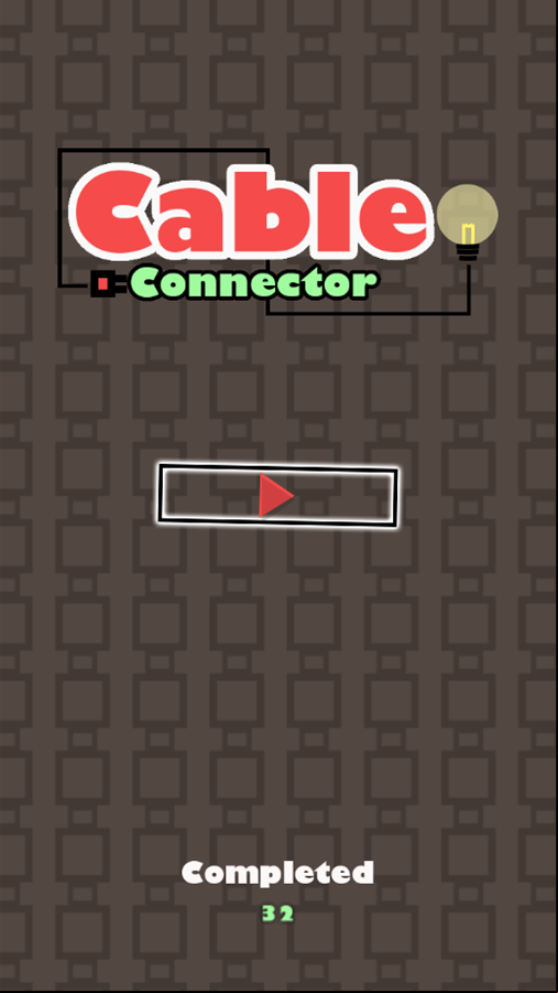 Cable Connector Game Welcome Screen Screenshot.