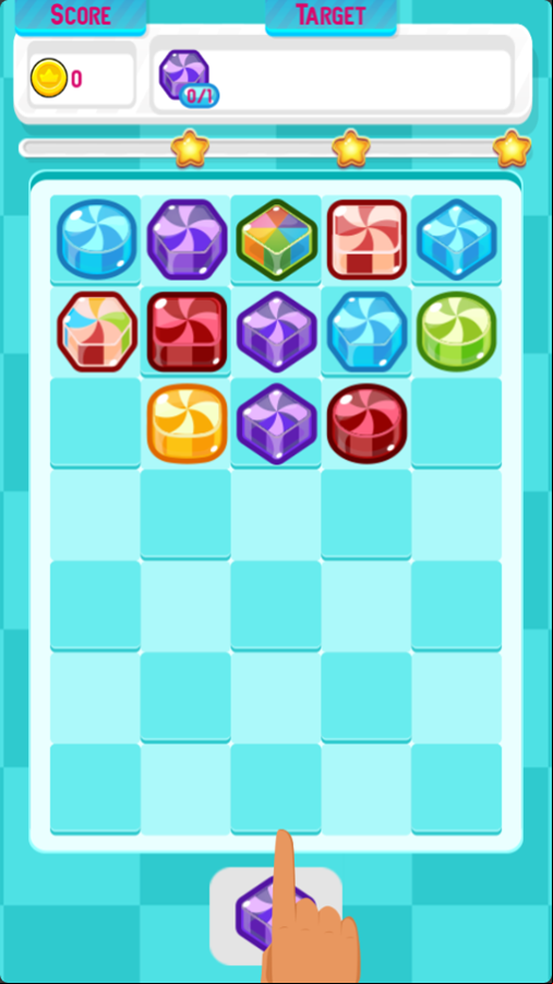 Candy Blast Game Level Start Screenshot.