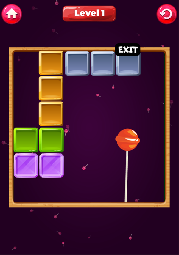 Candy Escape Game Level Start Screenshot.