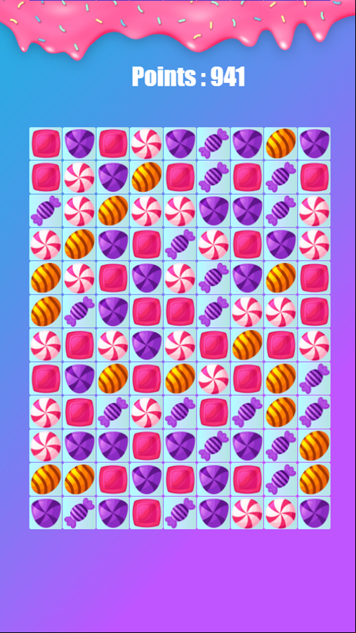 Candy Game Over Screenshot.