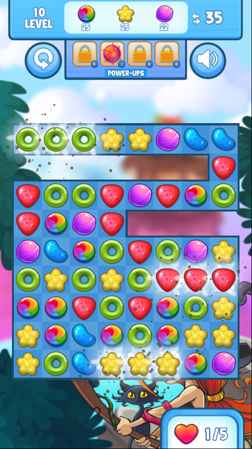 Candy Match Saga 2 Game Level Challenge Screenshot.