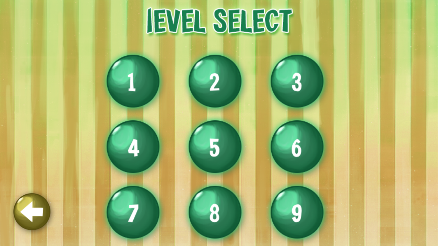 Candy Pig Game Level Select Screenshot.