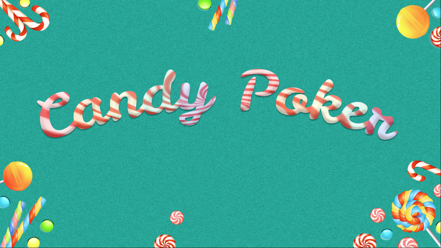 Candy Poker Game Welcome Screen Screenshot.