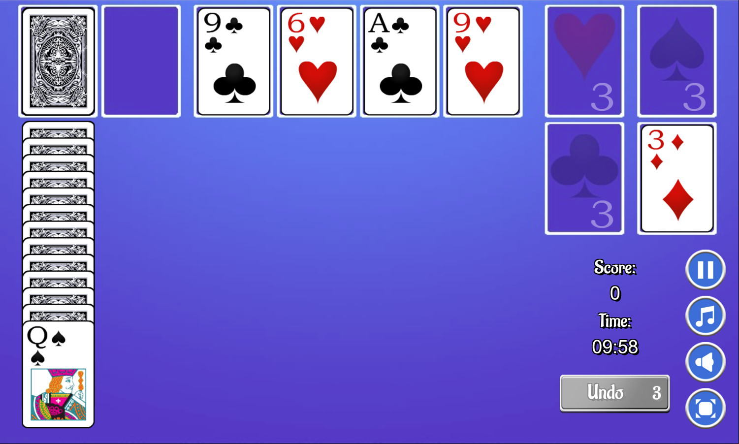 Canfield Solitaire Game Deal Screenshot.