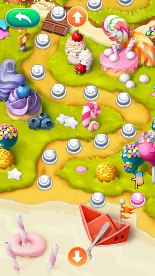 Cat Match 3 Game Level Select Screenshot.
