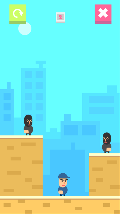 Catch The Thieves Game Level Play Screenshot.
