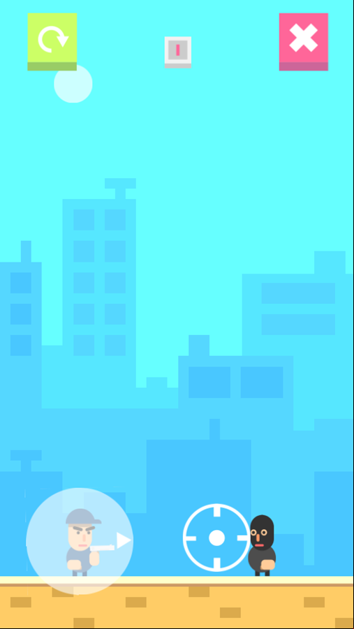 Catch The Thieves Game Level Start Screenshot.