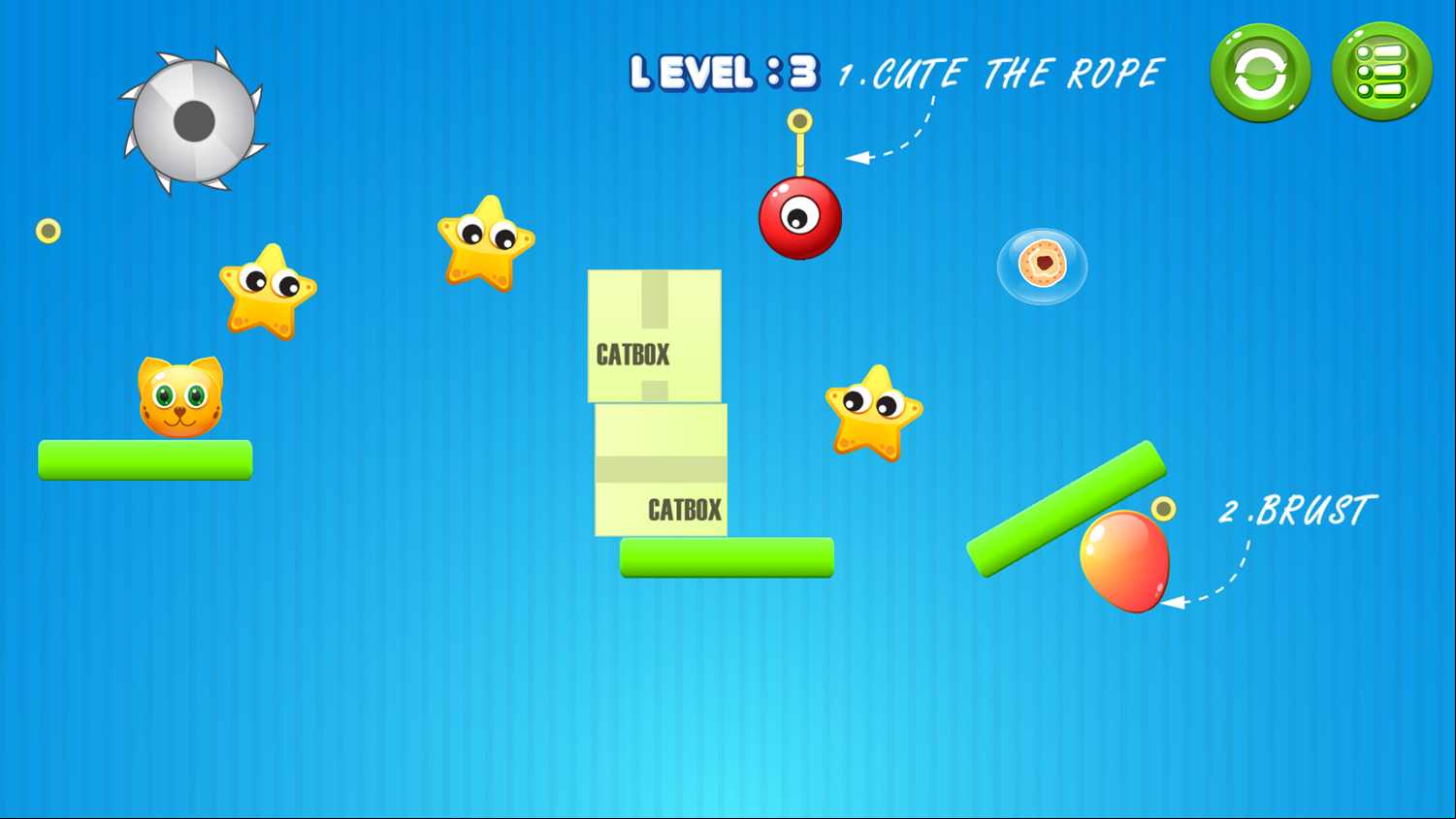 Catio Game Cut Rope Screenshot.