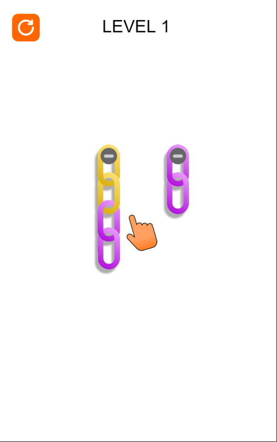 Chain Color Sort Game Level Start Screenshot.