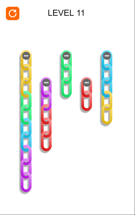 Chain Color Sort Game Next Level Screenshot.