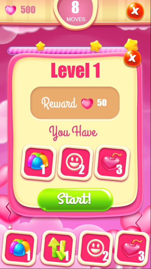 Charmed Game Level Goal Screenshot.