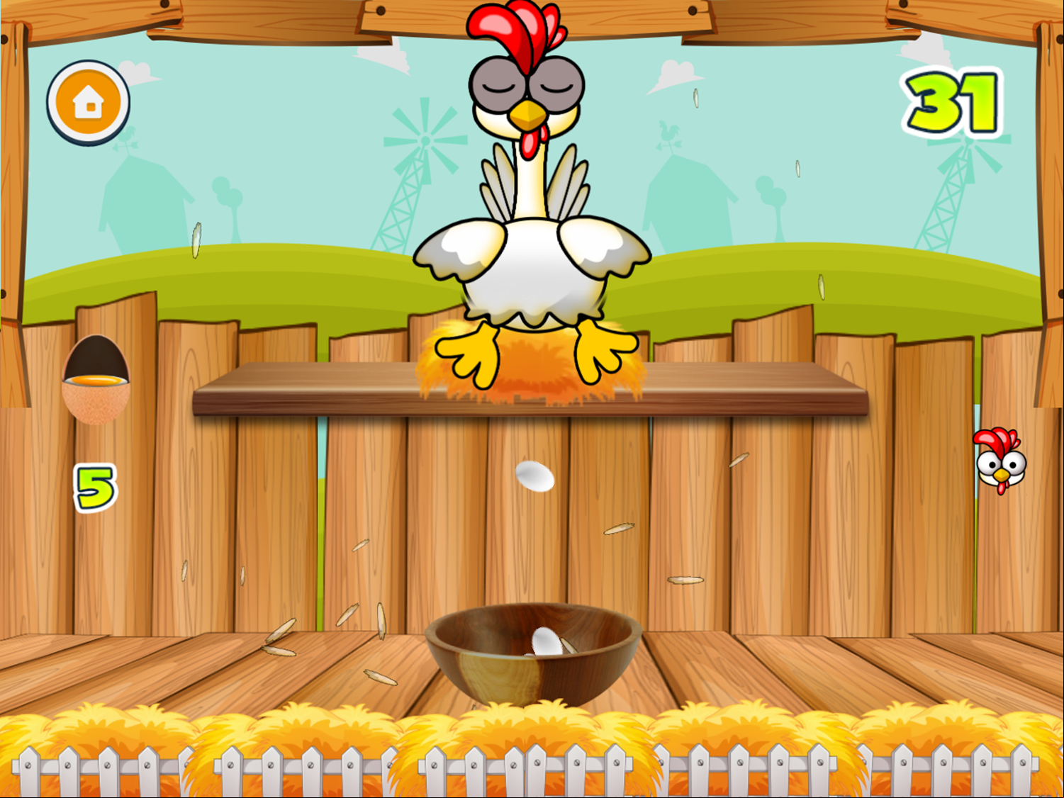 Chicken Challenge Game Play Screenshot.