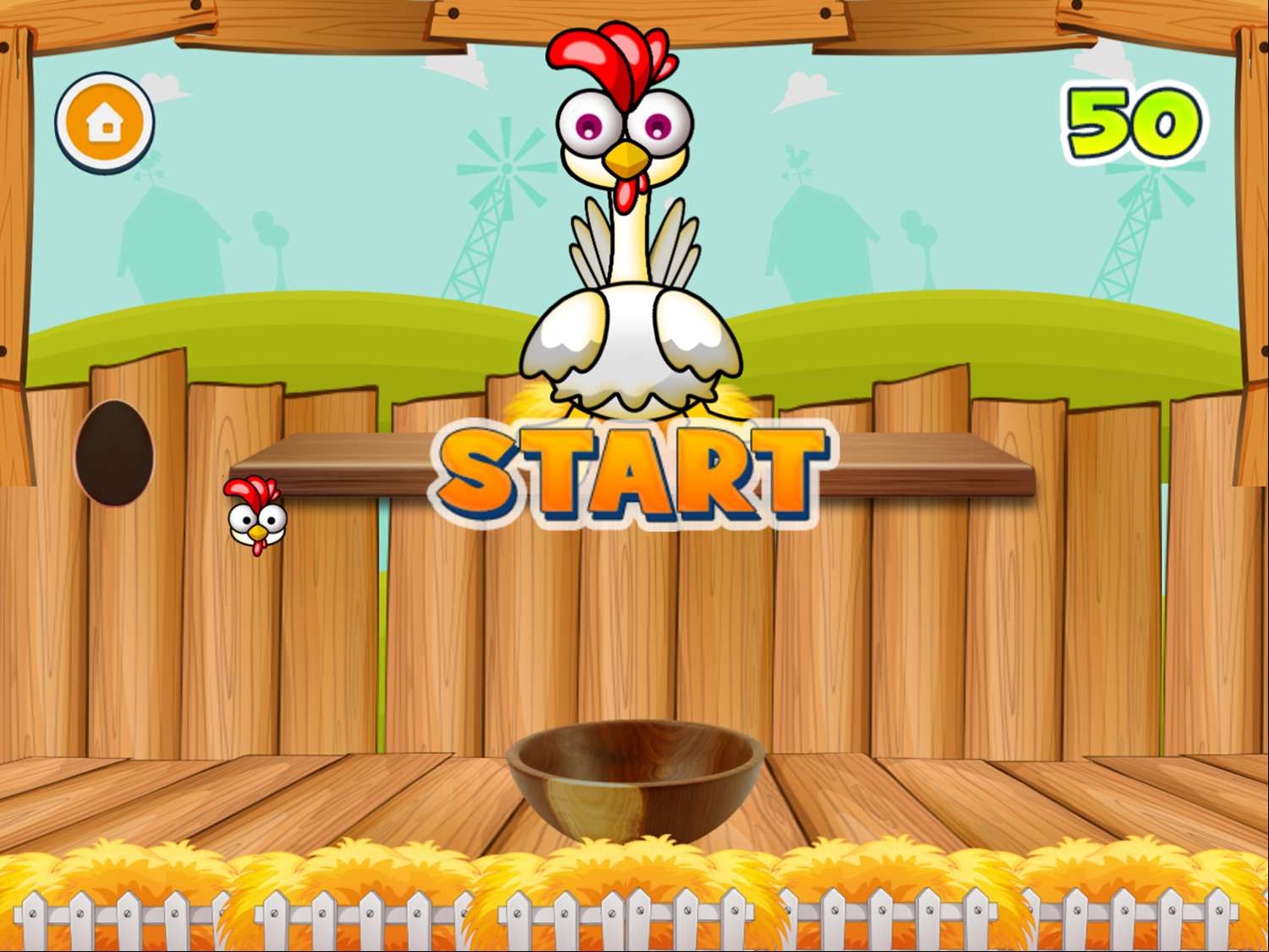 Chicken Challenge Game Start Screenshot.