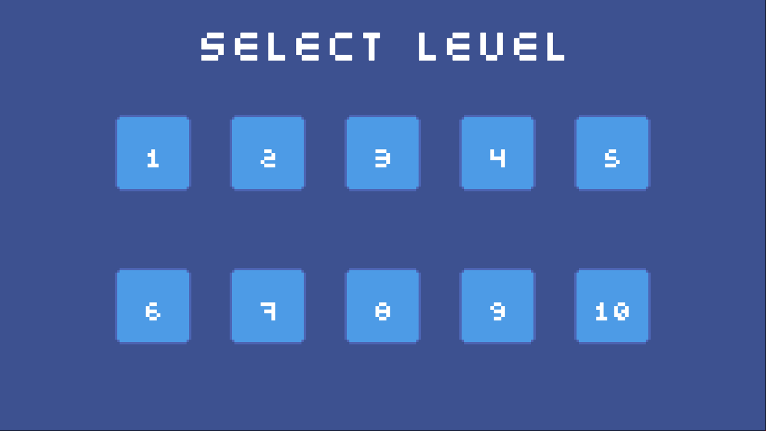 Chicken Cross The Road Game Level Select Screen Screenshot.