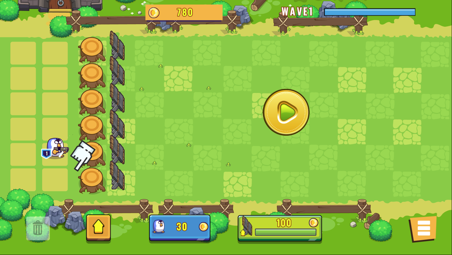 Chicken Merge and War Game Placing a Chicken Screenshot.
