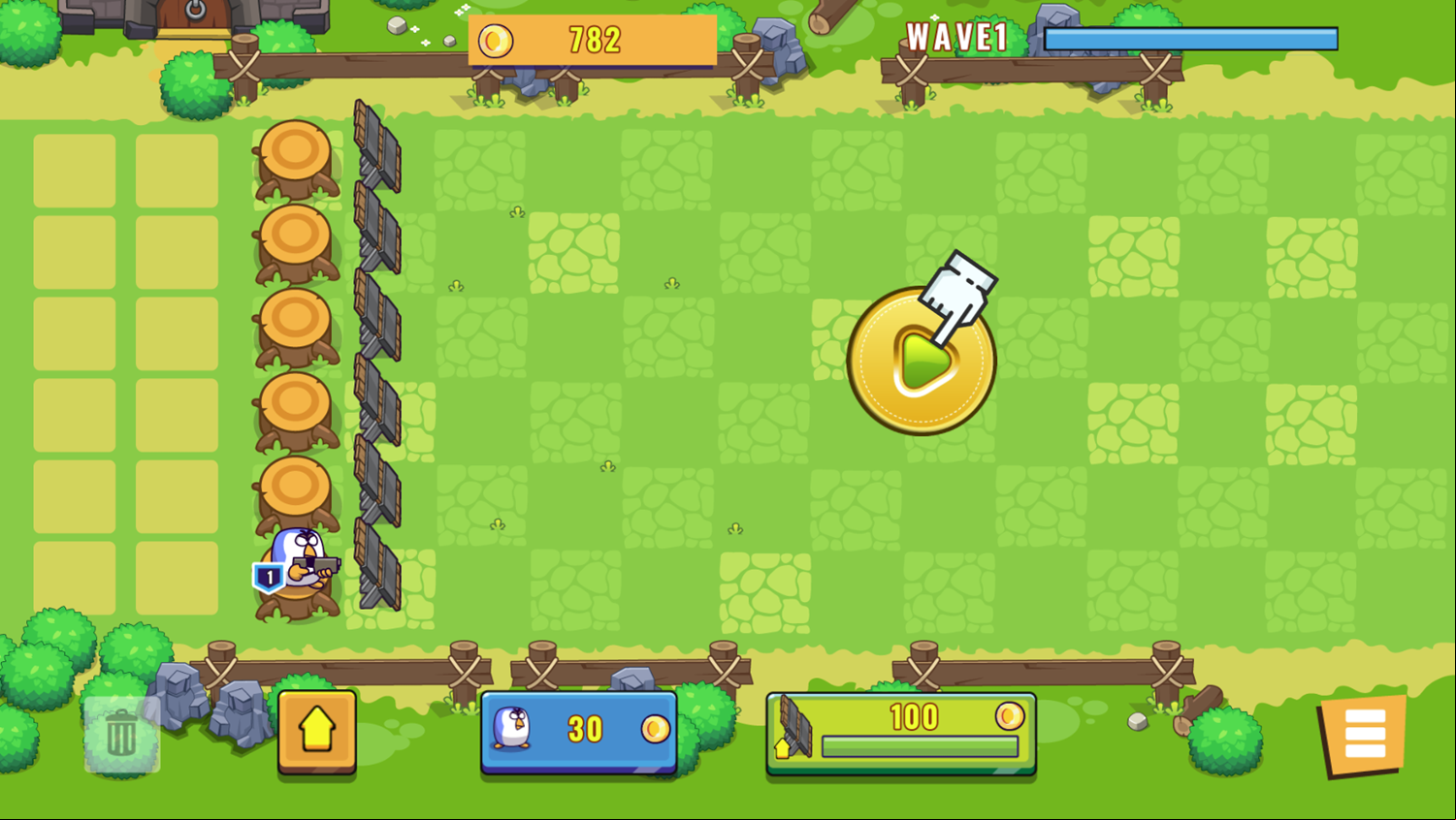 Chicken Merge and War Game Starting a Wave Screenshot.