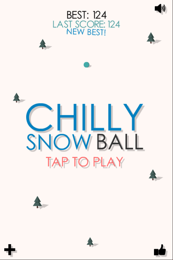 Chilly Snow Ball Game Best Score Screenshot.