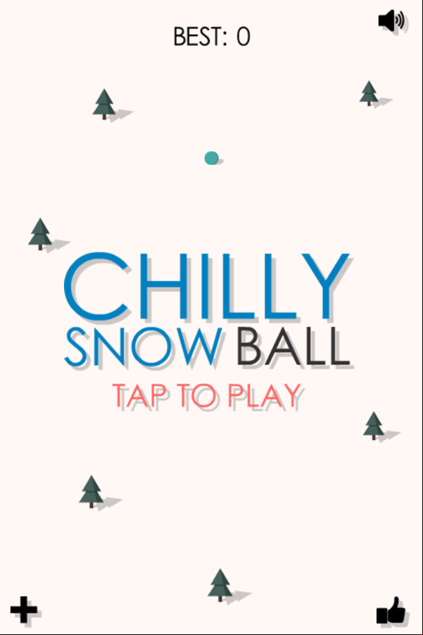 Chilly Snow Ball Game Welcome Screen Screenshot.
