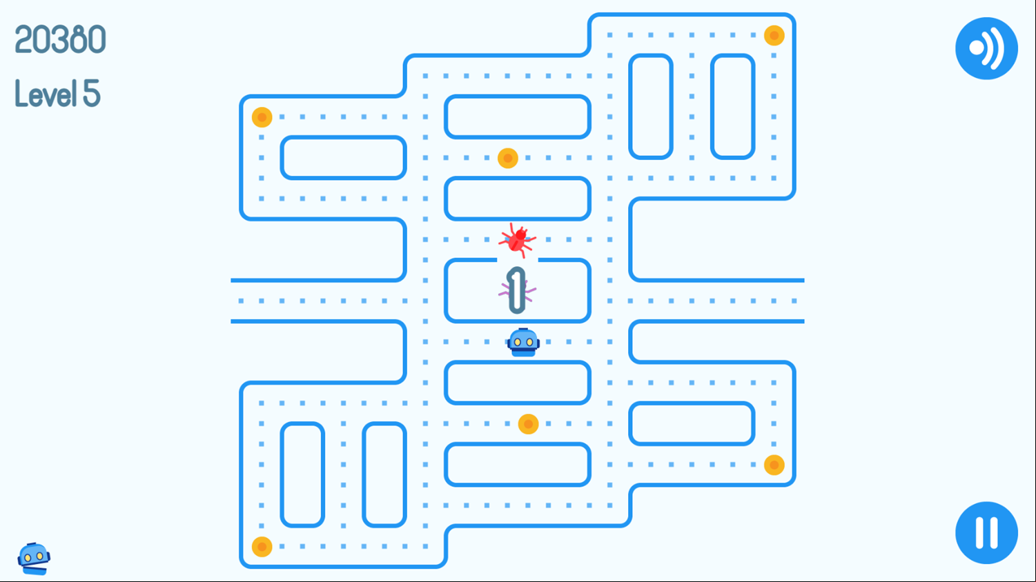 Chomp Chase Game Level Progress Screenshot.