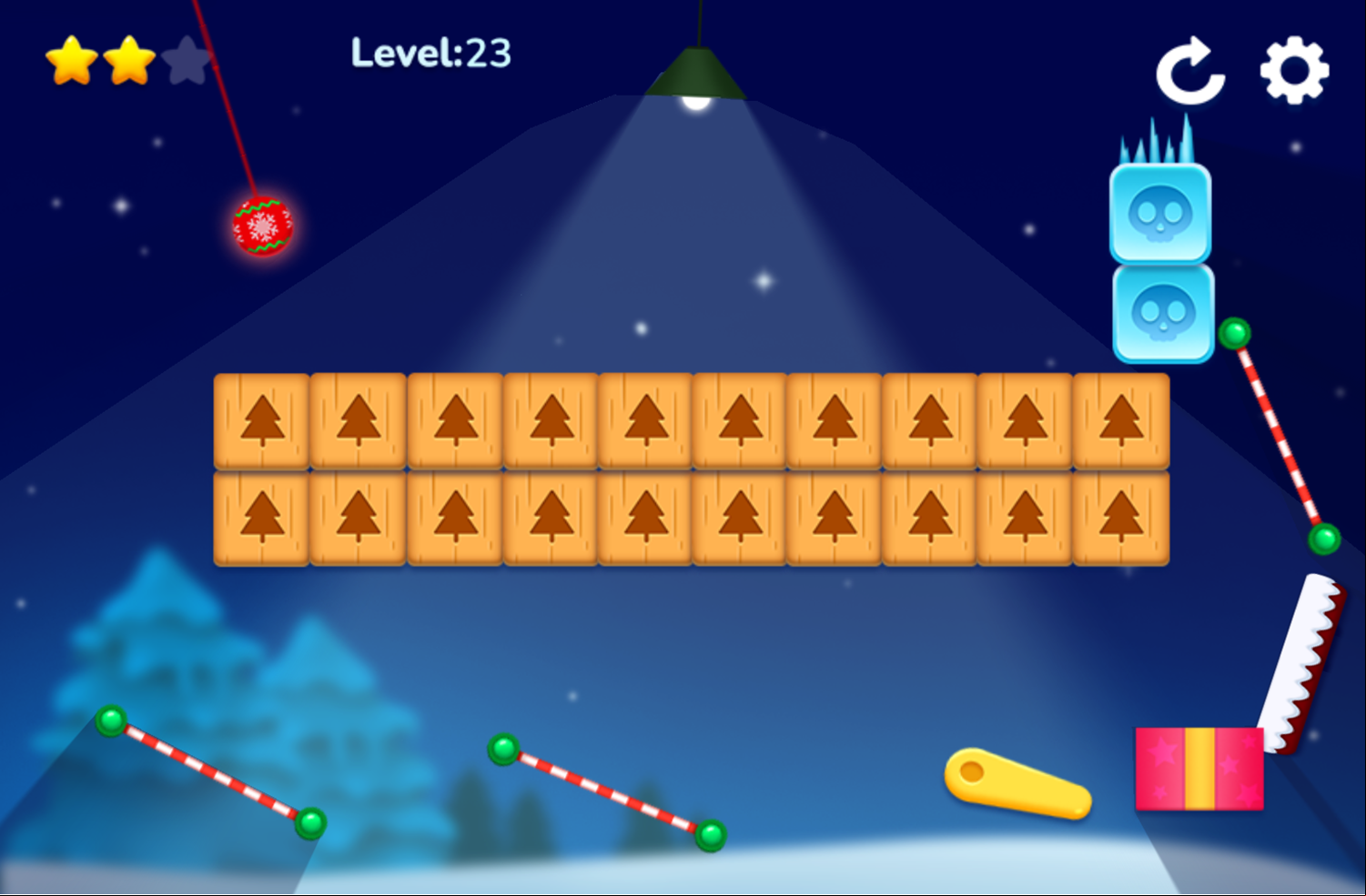 Christmas Gift Packing Game Level Puzzle Screenshot.