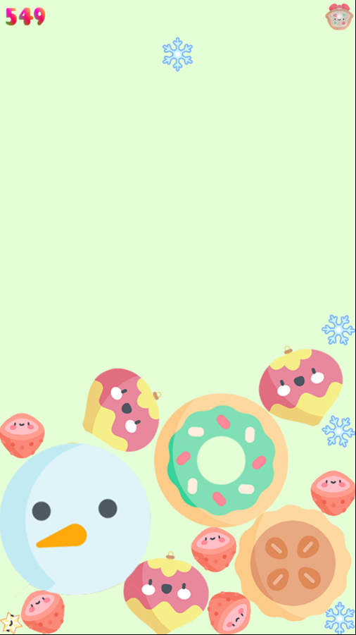 Christmas Suika Game Play Screenshot.