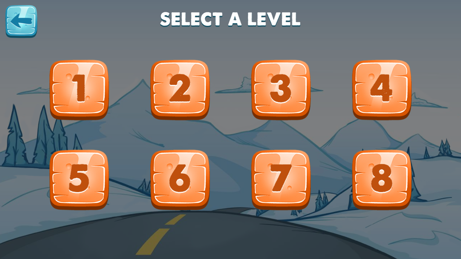 Christmas Trucks Hidden Keys Game Level Select Screen Screenshot.