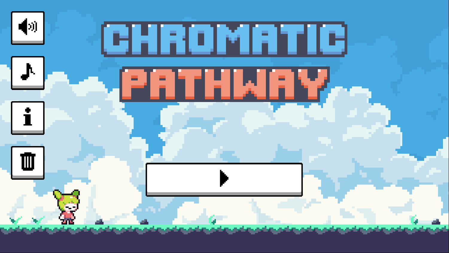 Chromatic Pathway Game Welcome Screen Screenshot.