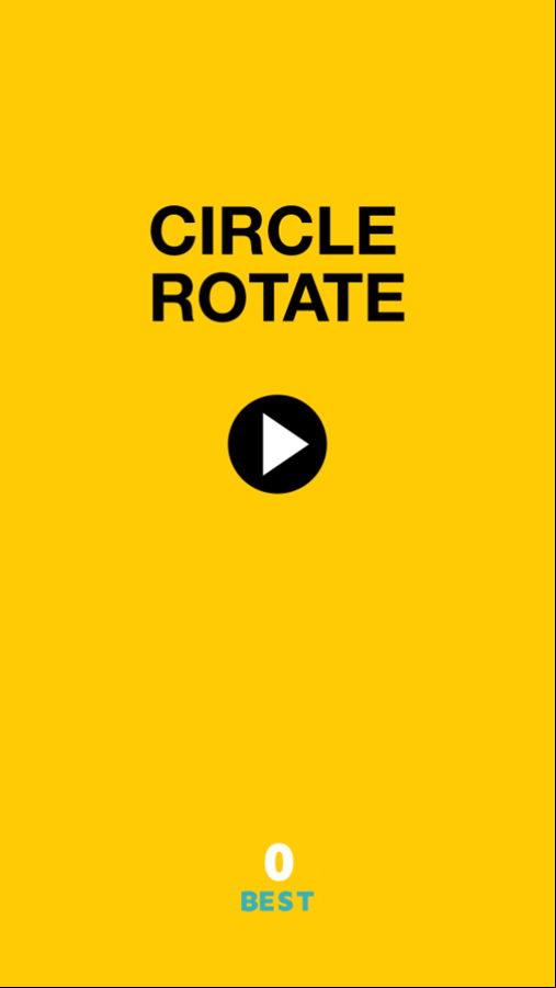 Circle Rotate Game Welcome Screen Screenshot.