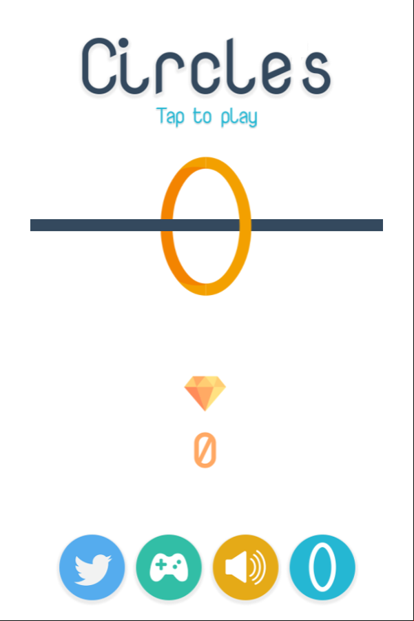 Circles Game Welcome Screenshot.