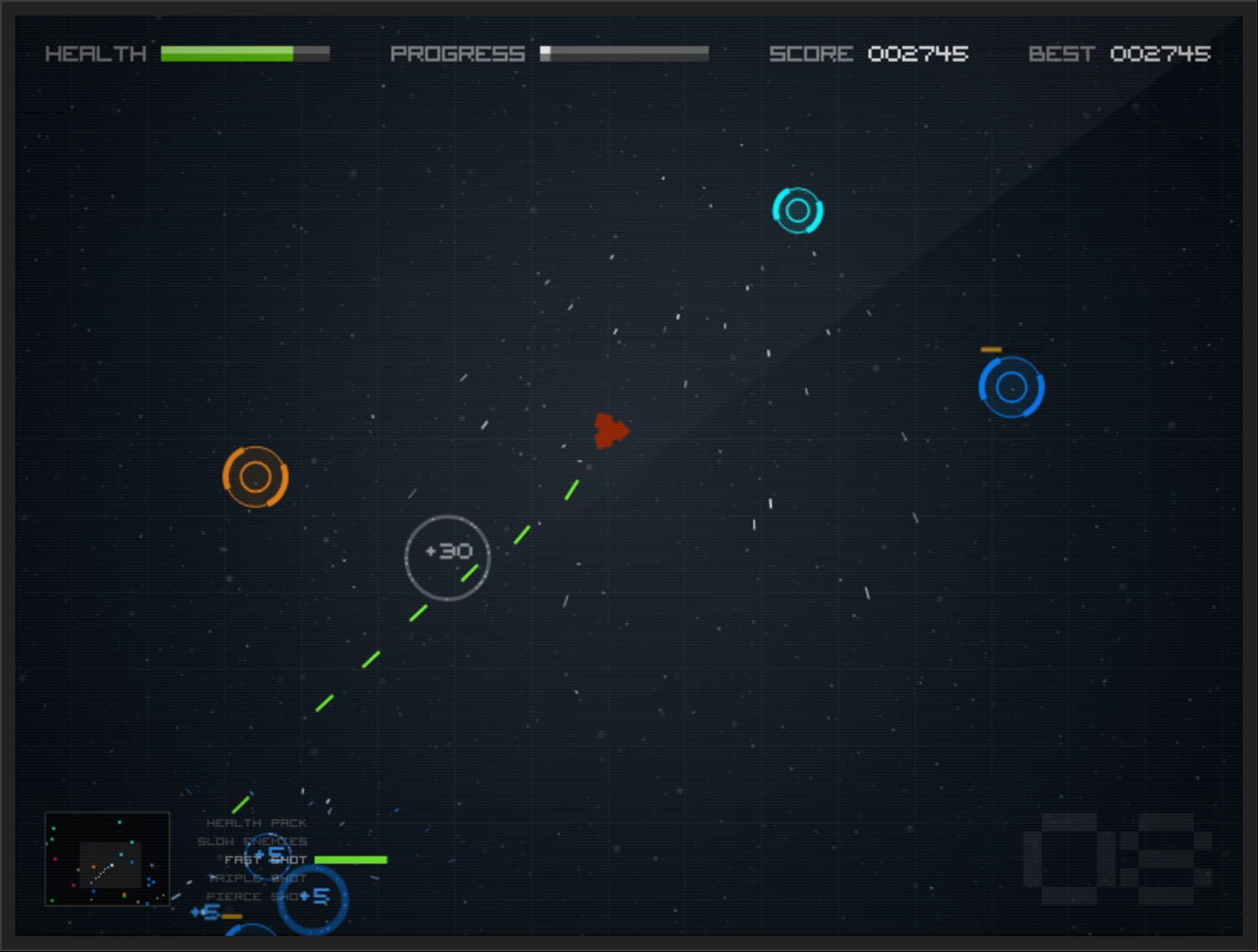Clash of Space Game Progress Screenshot.