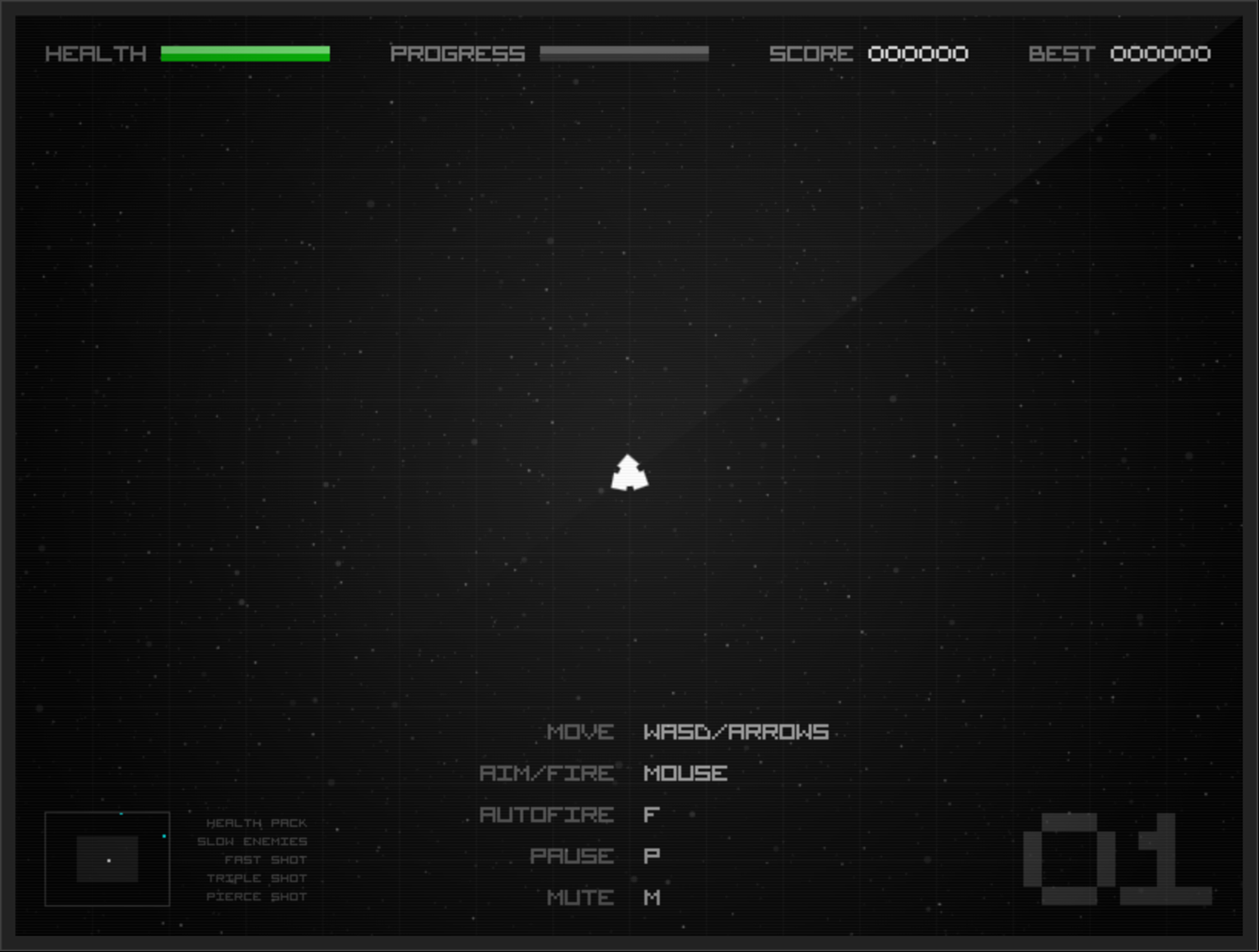 Clash of Space Game Start Screenshot.