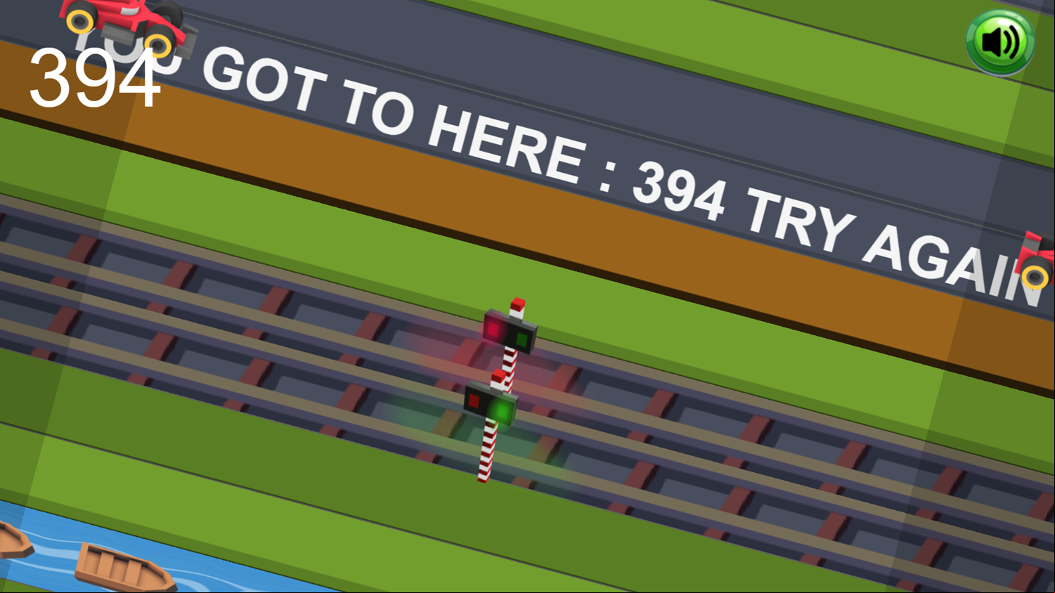Clash Road Game Over Screenshot.