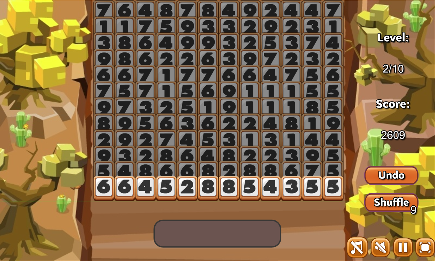 Clear The Numbers Game Screenshot.