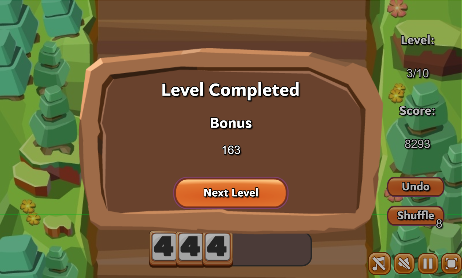 Clear The Numbers Game Level Completed Screen Screenshot.