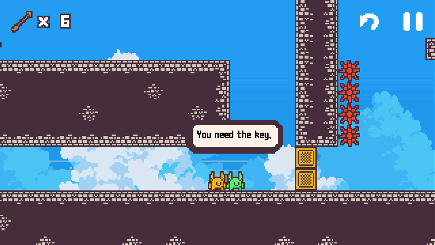 Climbable Arrow Game Grab the Key to Unlock the Door Screenshot.