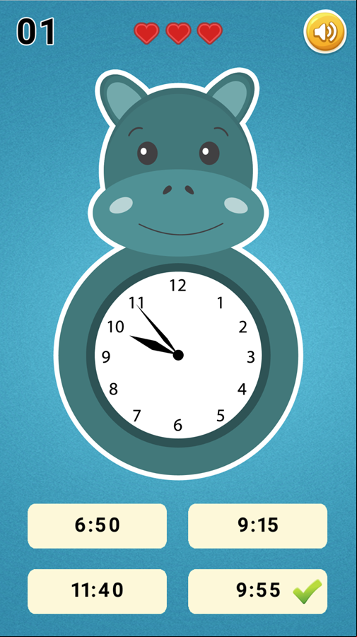 Clock Puzzle Game Correct Answer Screenshot.
