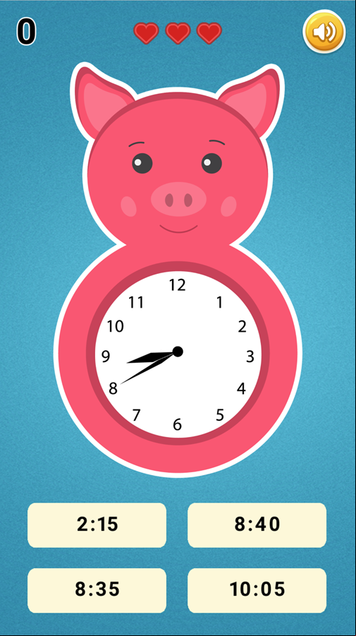 Clock Puzzle Game Screenshot.
