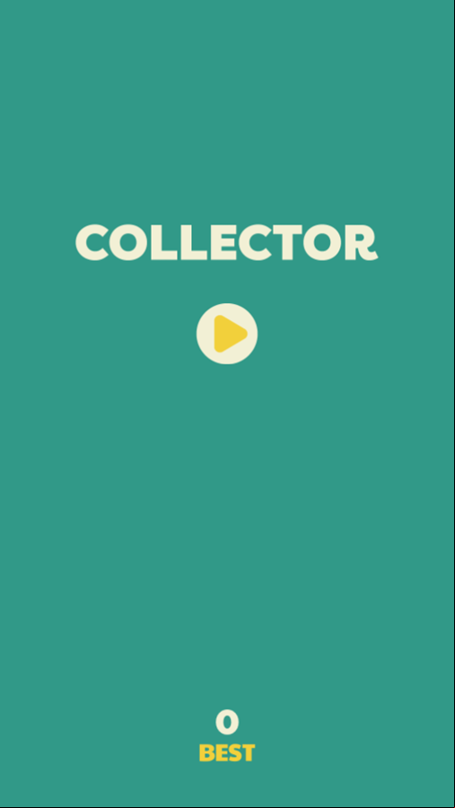 Collector Game Welcome Screen Screenshot.