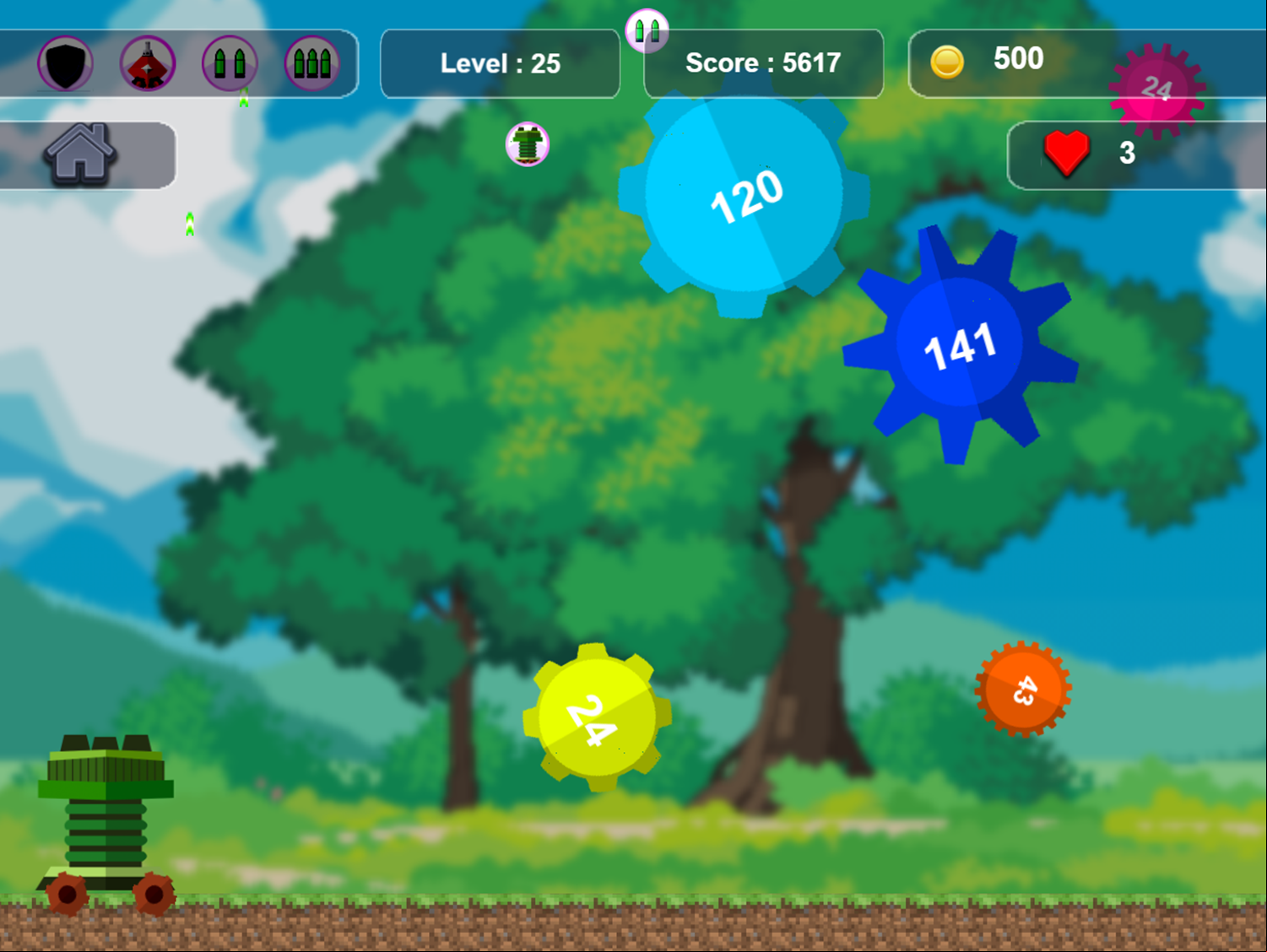 Color Ball Blast Game Level With Multiple Ball Sizes Screenshot.
