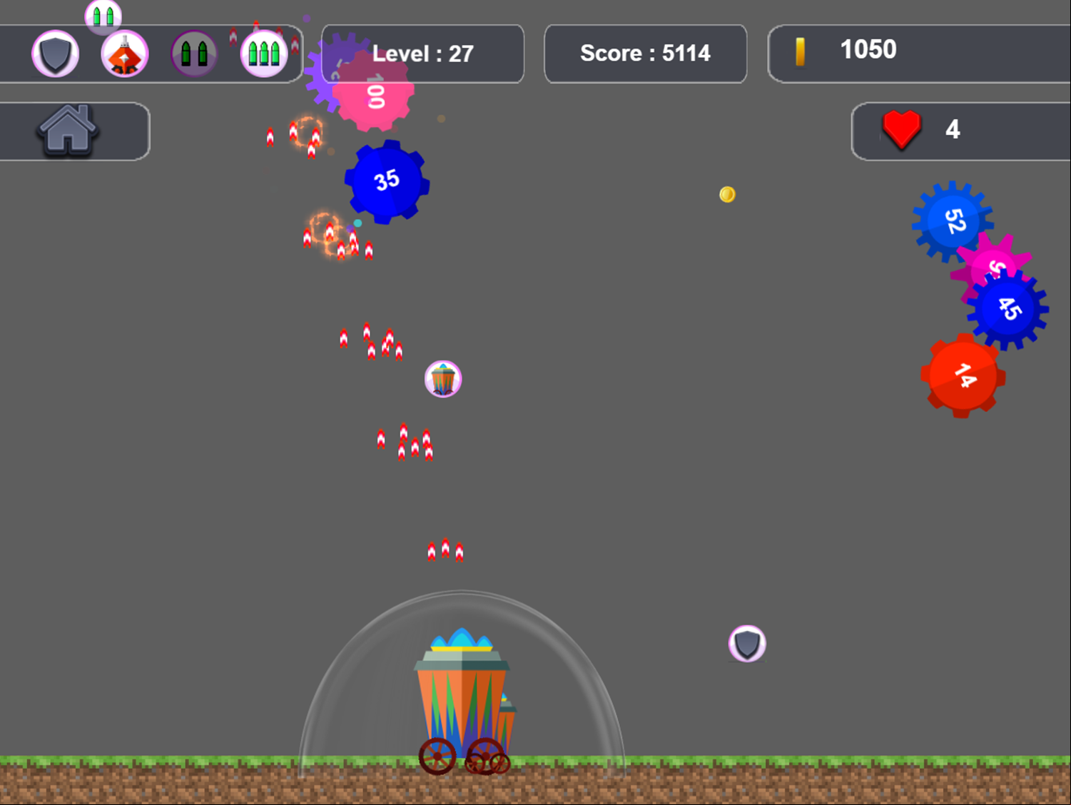 Color Ball Blast Game Shield Active Screenshot.
