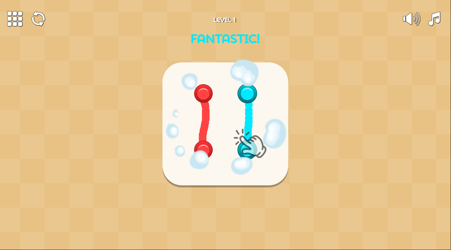 Color Connect 2 Game Level Play Screenshot.