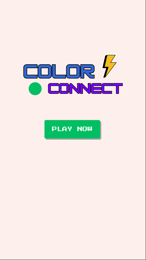 Color Connect Game Welcome Screen Screenshot.