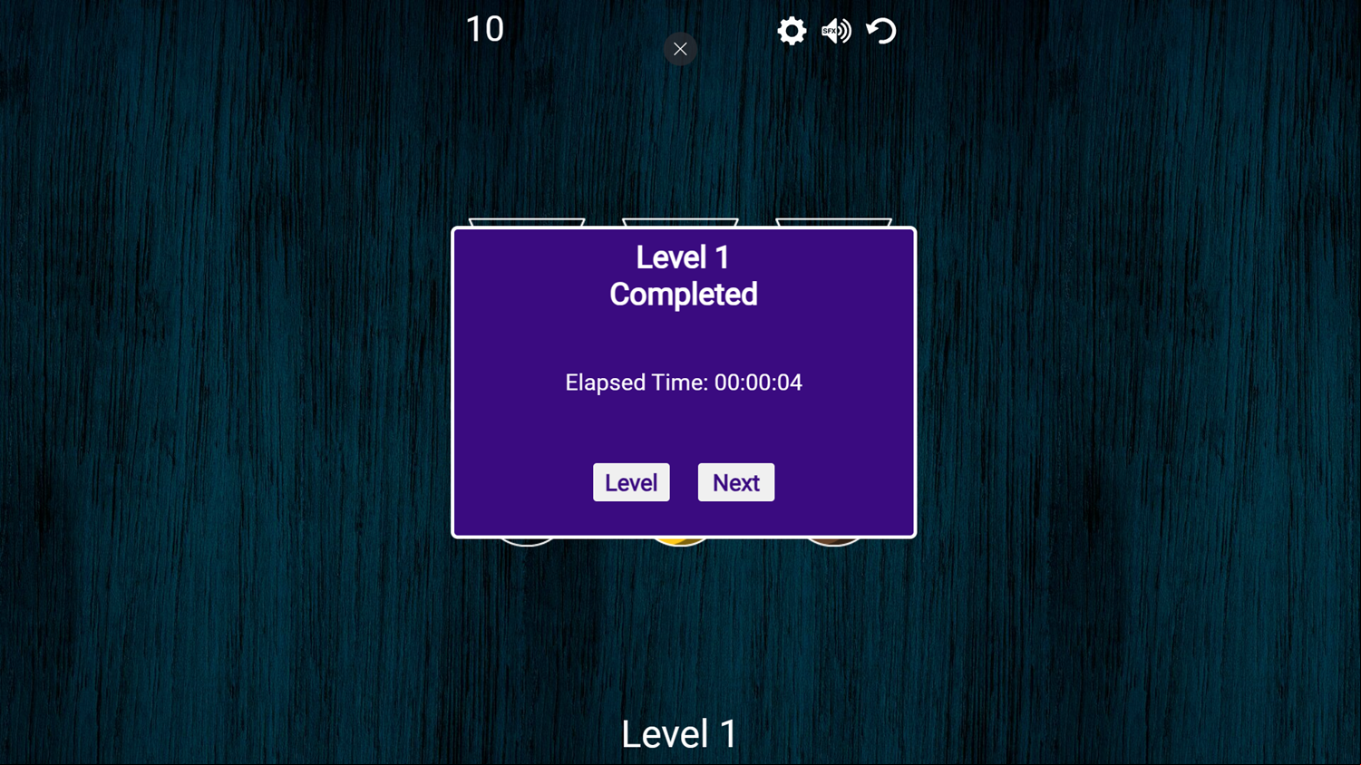 Color Tubes Game Level Completed Screenshot.