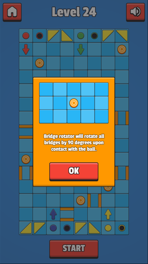 Coloroute Game Bridge Rotators Info Screen Screenshot.