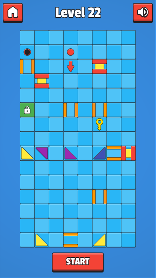 Coloroute Game Level 22 Screenshot.