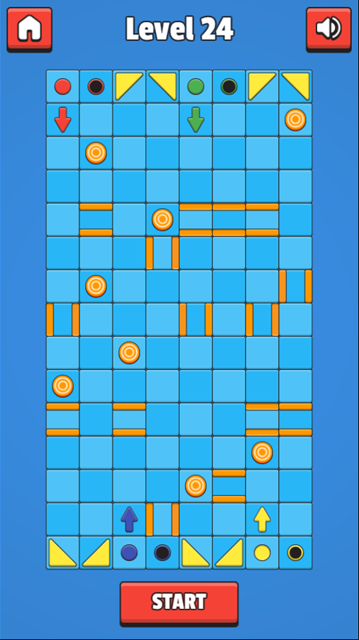 Coloroute Game Level 24 Screenshot.