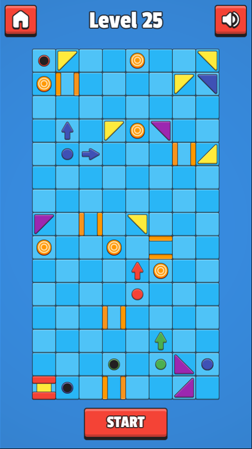 Coloroute Game Level 25 Screenshot.